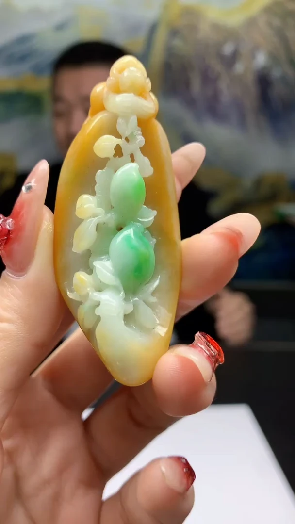 【闪购商品】定制翡翠未镶嵌1064ry-毛货挂件72