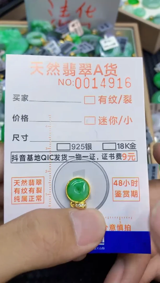 翡翠未镶嵌吊坠(不含链)1
