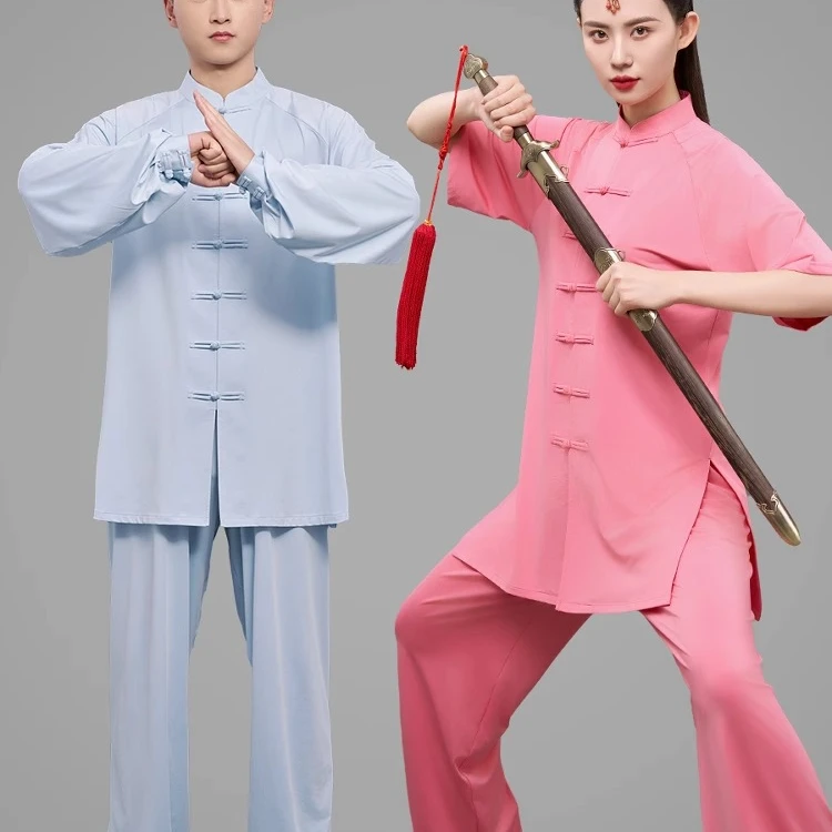 秋新款【月栖冰氨玉凌丝】高端品牌八段锦练功服太极拳武术太极服