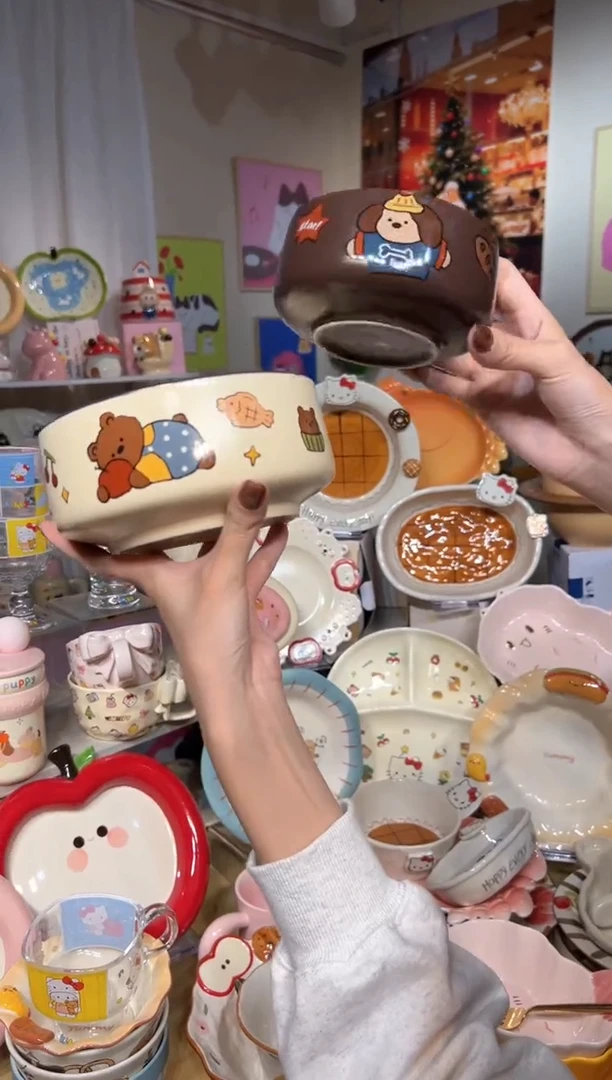 瓷可爱餐具发图片款