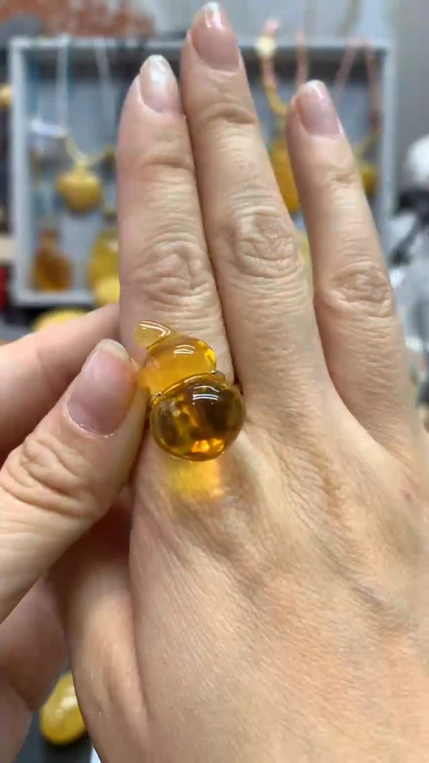 【闪购商品】琥珀珠宝奇石银S925镶嵌922