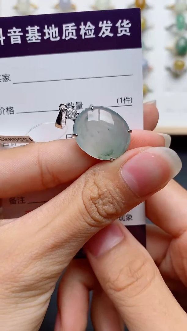 银S925镶嵌戒指翡翠1