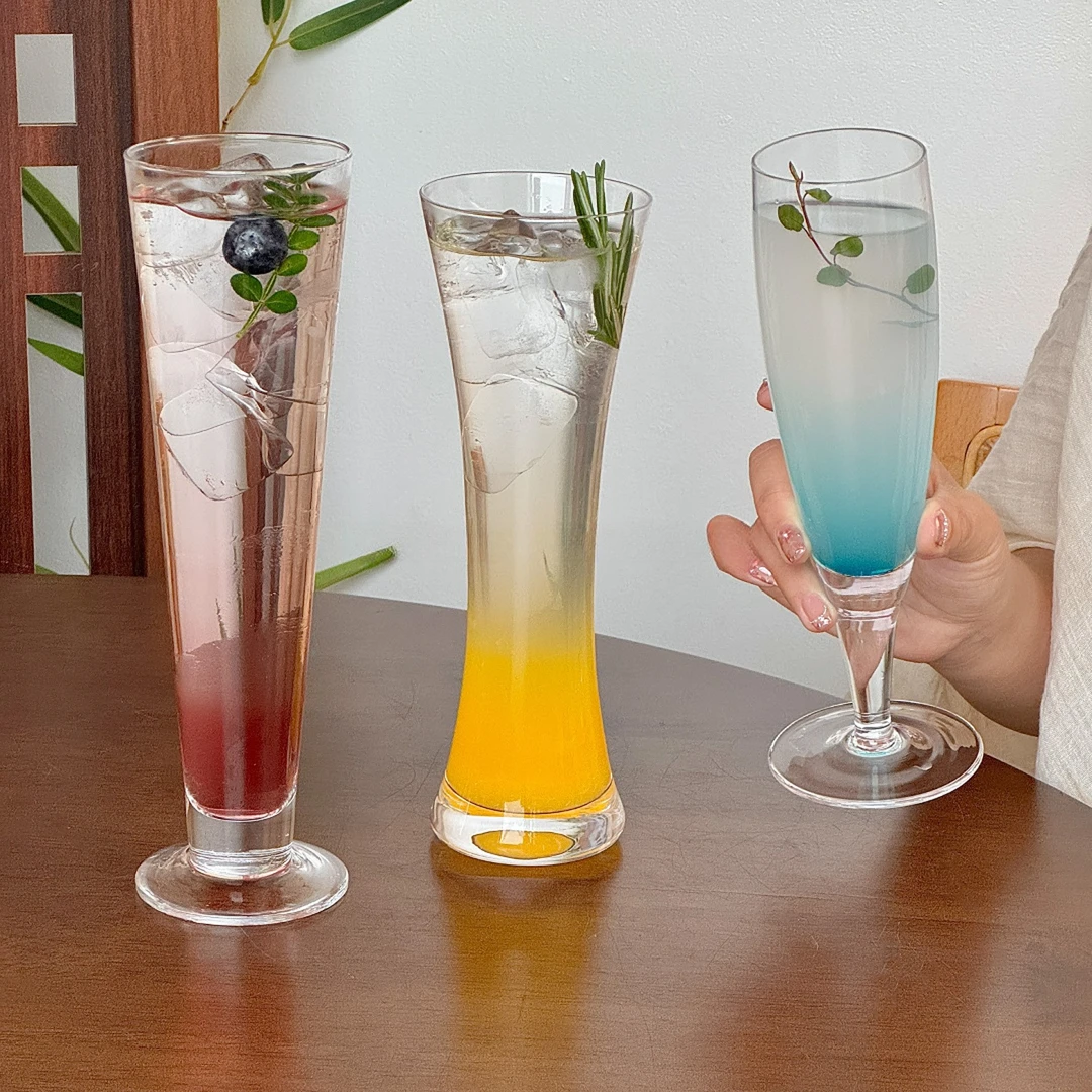 创意玻璃鸡尾酒杯酒吧调酒杯网红马天尼杯香槟杯玛格丽特杯高脚杯