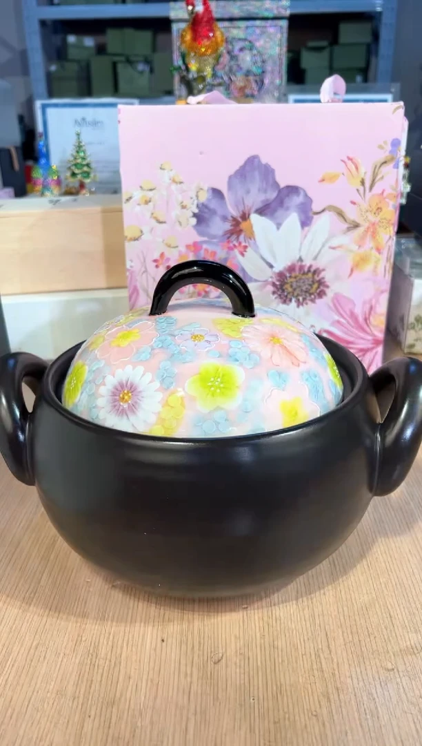 【闪购商品】杯46粉黛大砂锅+大勺子