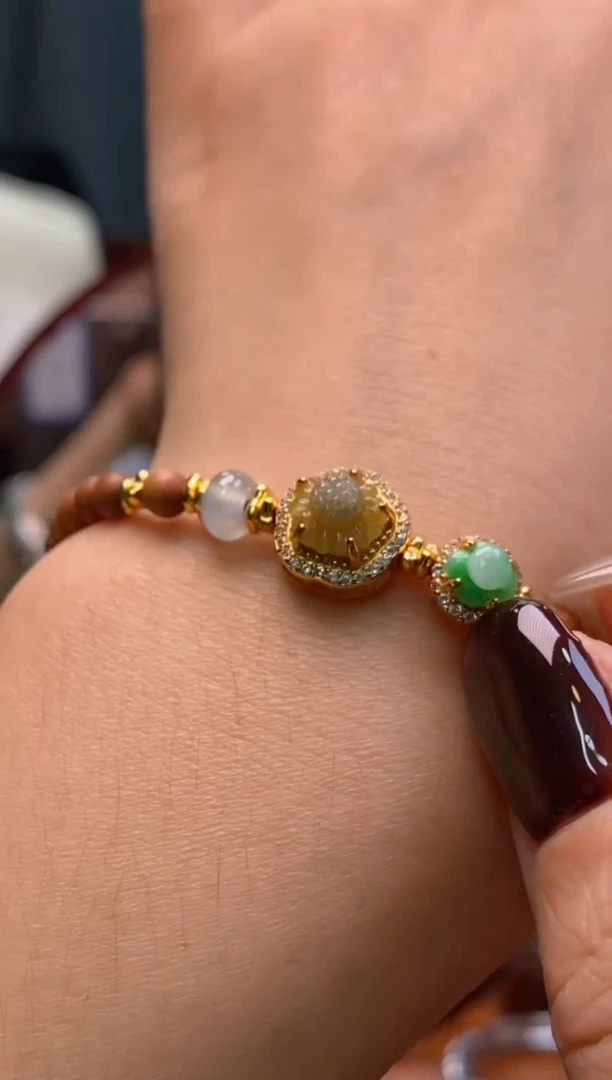 颈饰银S925镶嵌翡翠净货16486