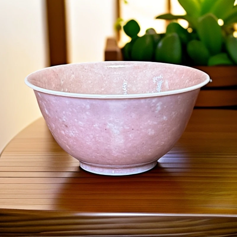 庐陵昱西豇豆红单色釉两字昱西底款小立阳杯