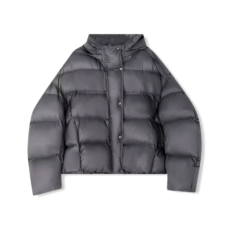 【zonefive】轻盈90绒龟背羽绒服 加厚外套保暖女款休闲百搭连帽