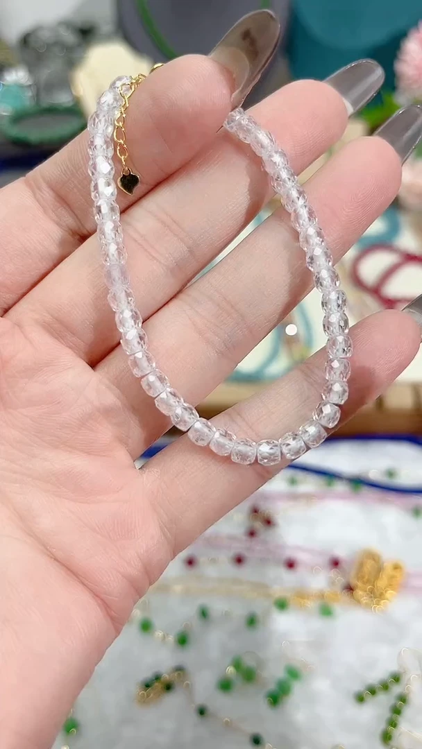 【闪购商品】锆石苏联钻手链银S925镶嵌白色45