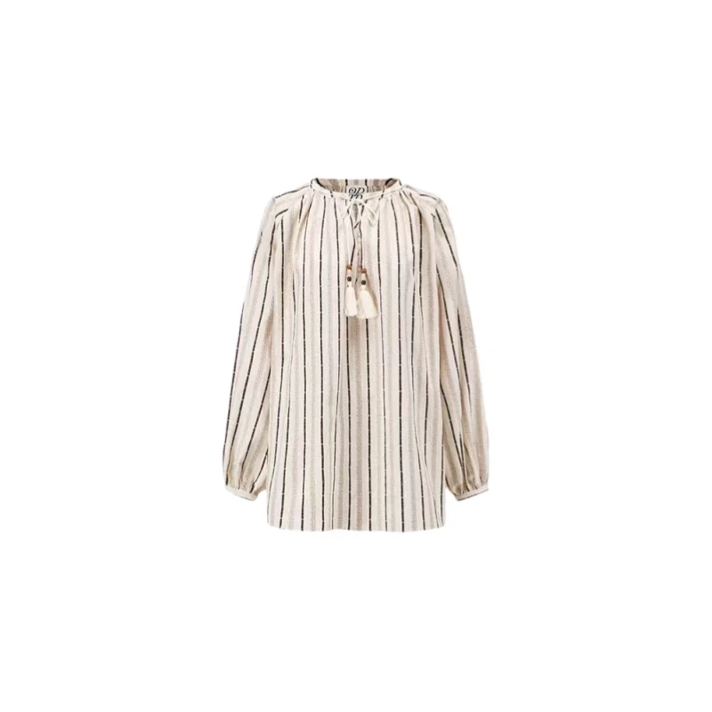 ODTD 25春夏新款条纹棉布A字上衬衫/短裤/阔腿长裤