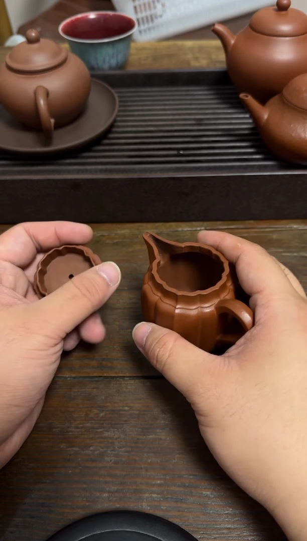 茶壶紫砂朱泥明远菱花