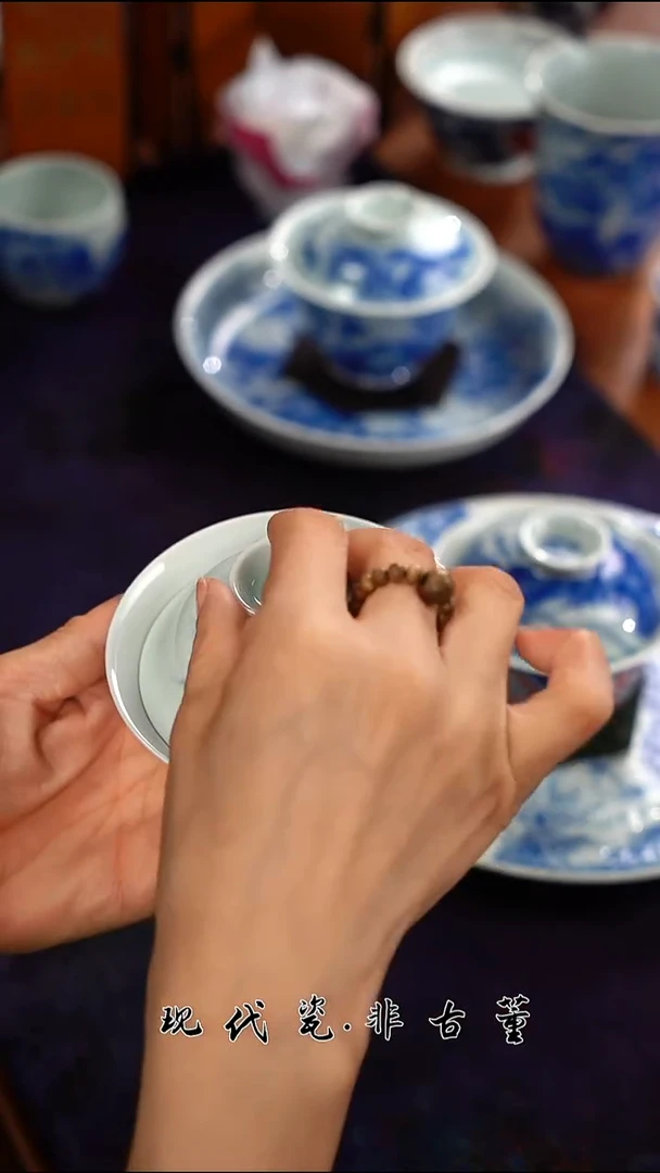 （售后需完整开箱视频）重工仙鹤盖碗B级@@