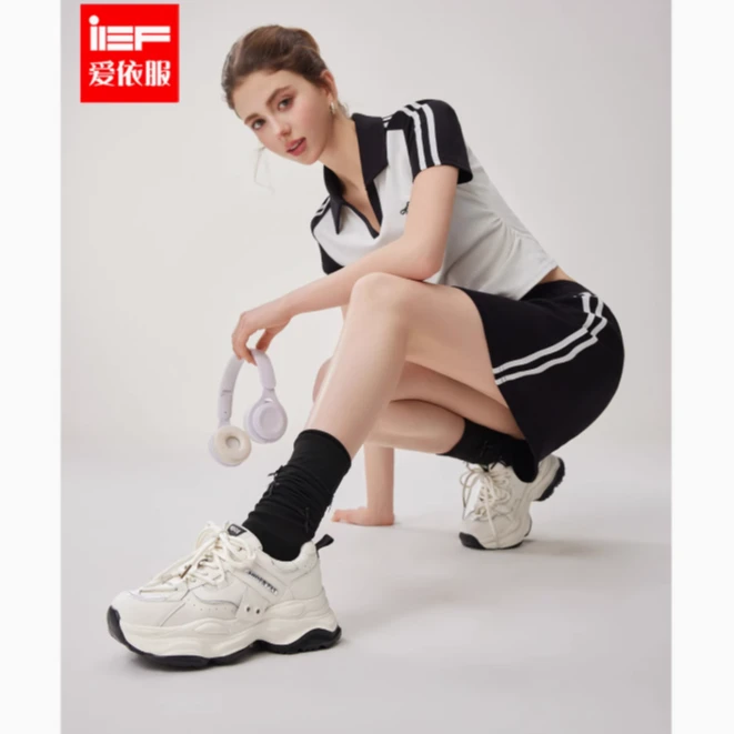 IEF/爱依服时尚女鞋2025冬春新款小众设计美式休闲低帮运动鞋