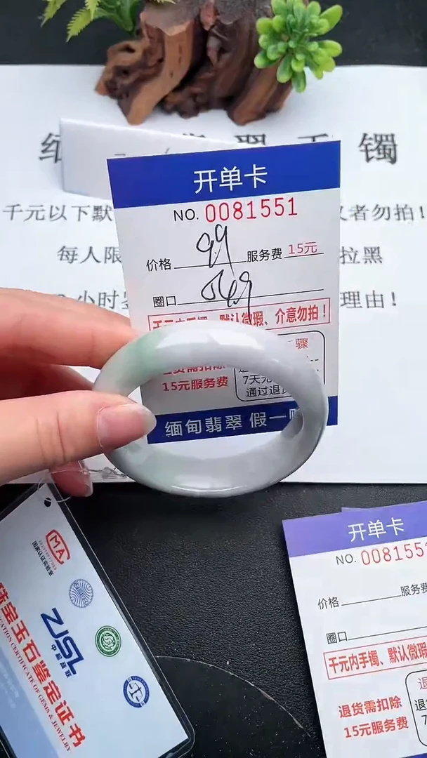 【闪购商品】翡翠手镯未镶嵌51天然翡翠A货