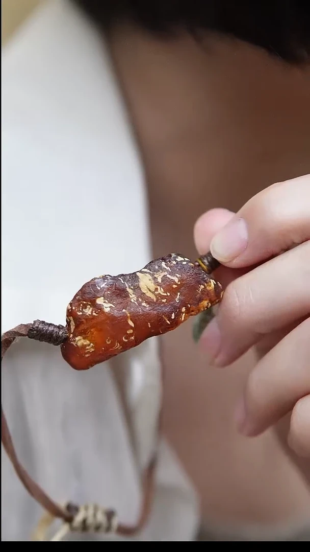 裸石蜜蜡未镶嵌  *百搭蜜蜡锁骨链*吊坠设计款*可调节长短