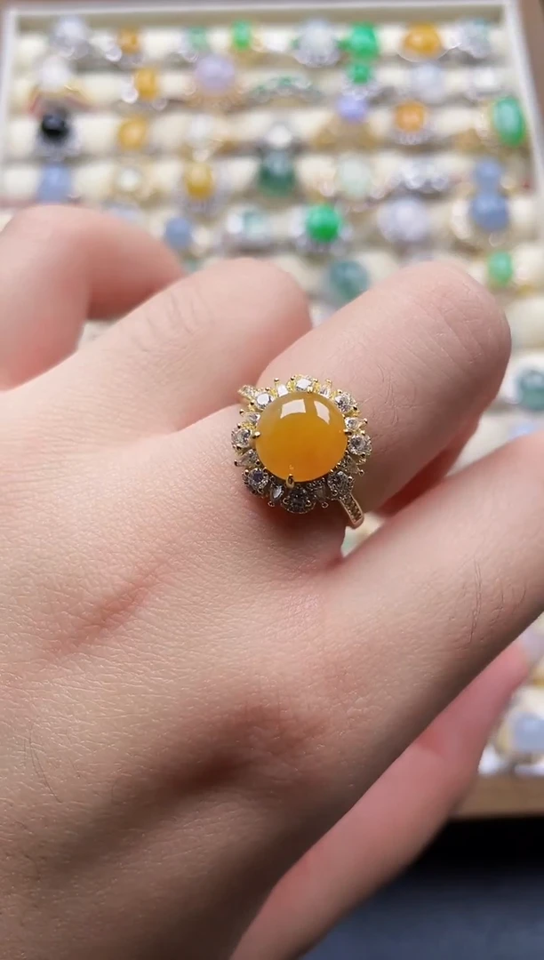 银S925镶嵌戒指翡翠28