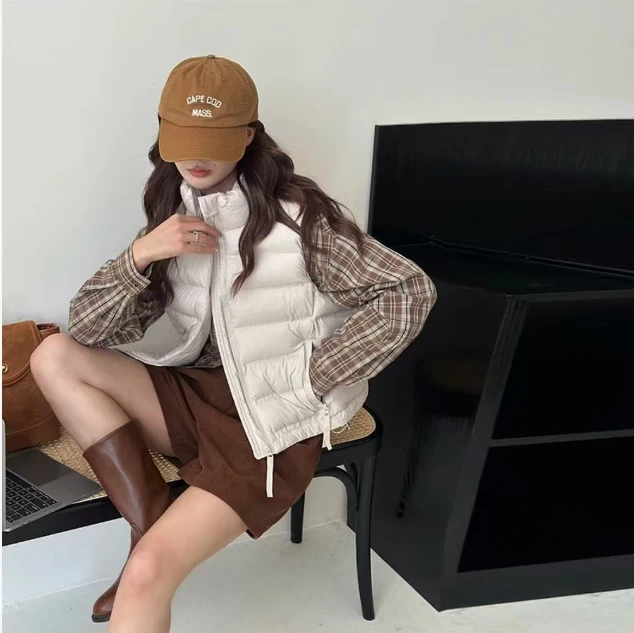 {现货+运费险}2025新款排骨立领宽松短款加厚保暖马甲