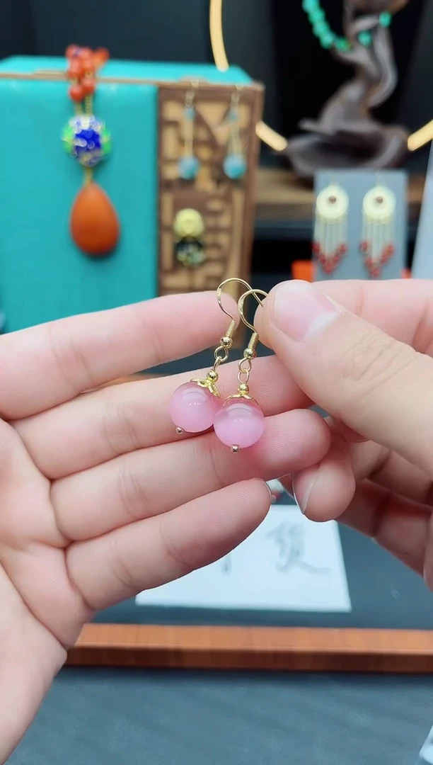 【闪购商品】玛瑙/玉髓耳钉银S925镶嵌301000