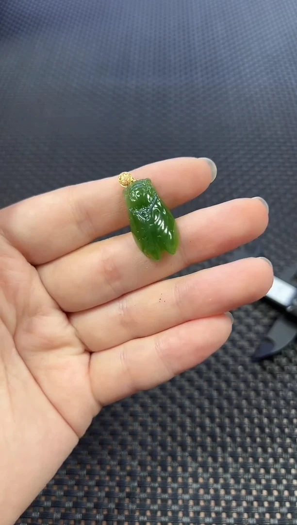 和田玉18K金镶嵌颈饰（多样性发一件）