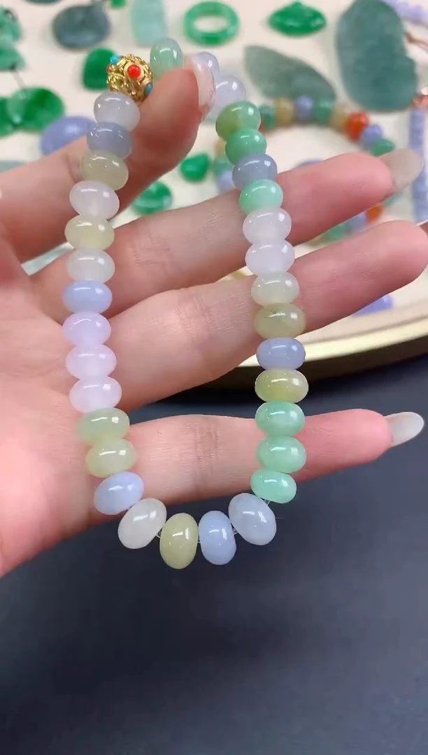未镶嵌定制翡翠毛货手串|1500多样性发其一