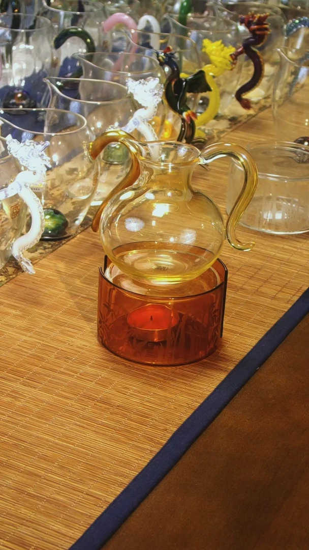 【闪购商品】彩妃公杯加琥珀温茶器晶焱金标