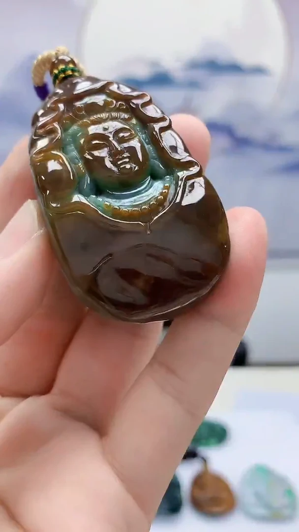 未镶嵌定制翡翠4917bb-毛货挂件87