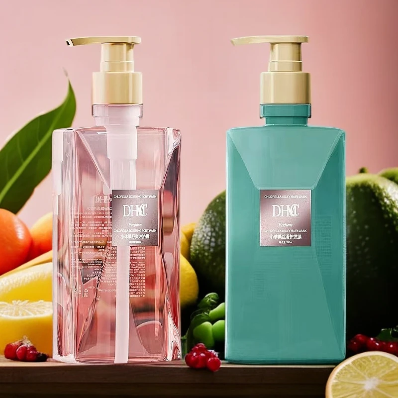 DHMC小球藻舒爽沐浴露 DHMC小球藻丝滑护发膜清爽大容量好用
