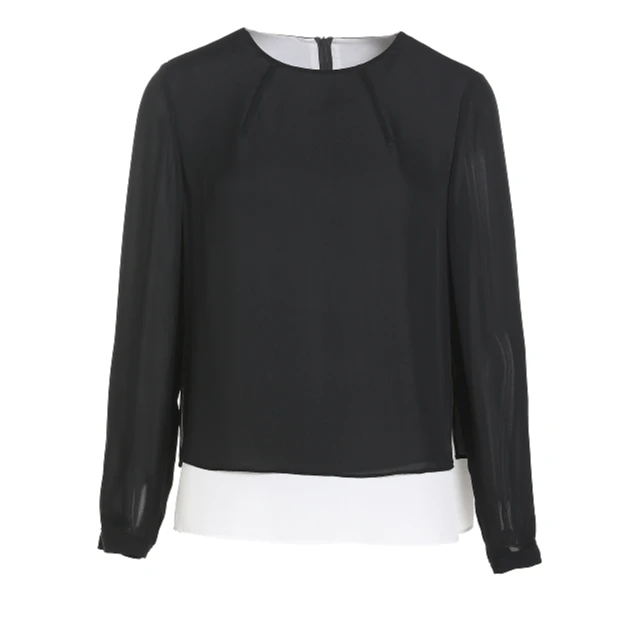 早春新款衬衫衬衣长袖时尚休闲百搭女士黑色