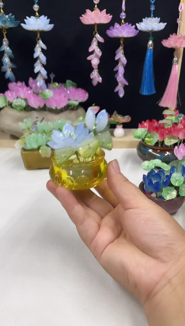 琉璃琉璃荷花盆栽