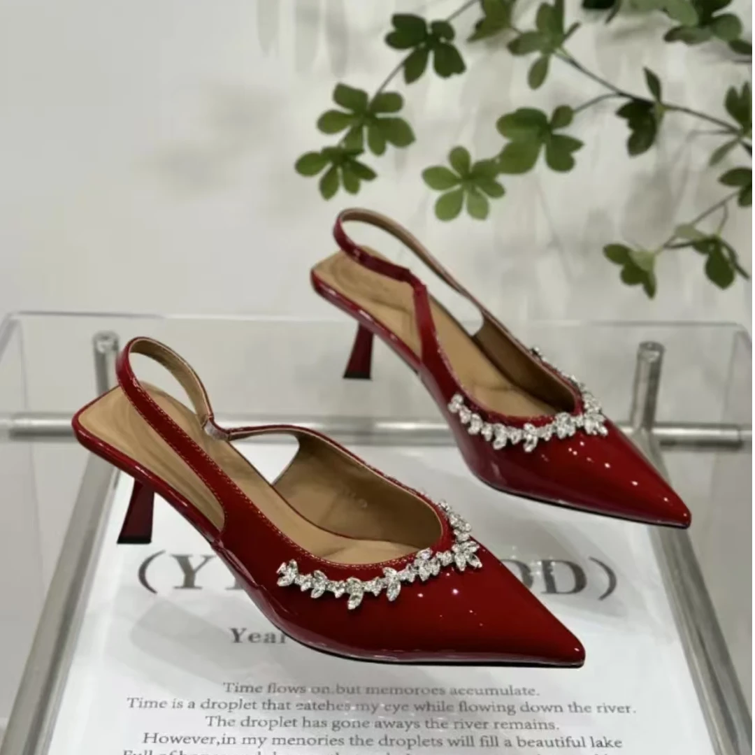 F68-22 新款法式气质百搭时尚细跟包头凉鞋