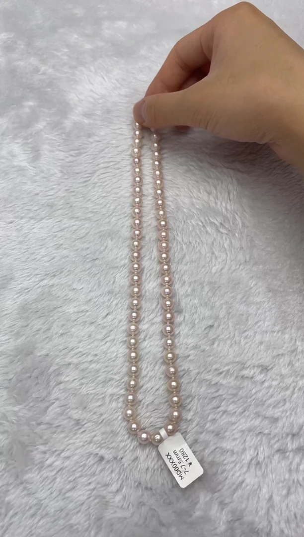 项链银S925镶嵌海水珍珠AK7-7.5mm