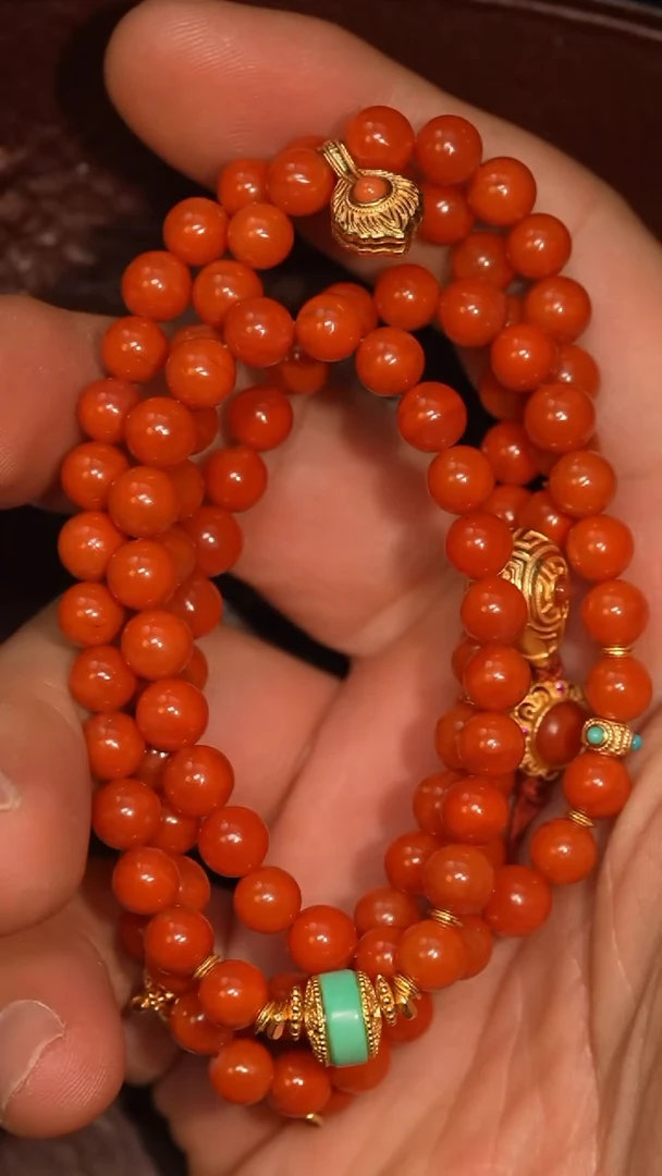 颈饰未镶嵌南红玛瑙多样性发其一，DIY一