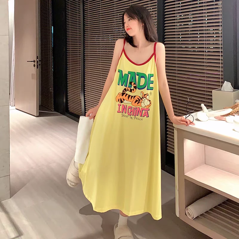 卡通吊带背心睡裙女夏季可爱甜美学生可外穿少女睡裙