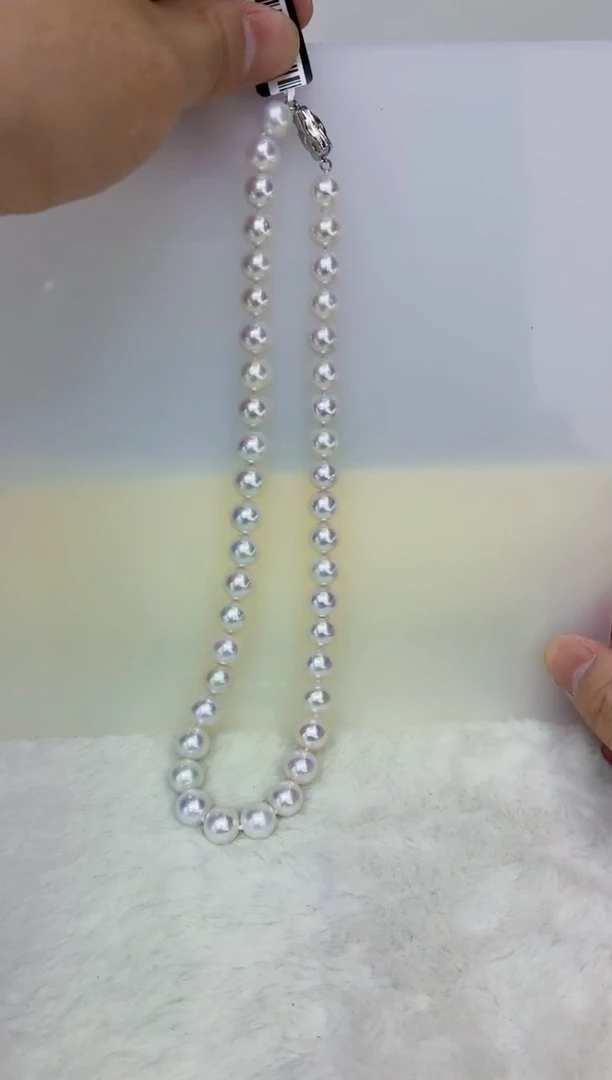 银S925镶嵌DA淡水珍珠 项链10 y542