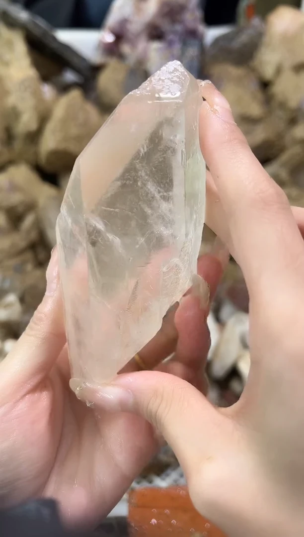 未镶嵌大型摆件（非配饰）水晶资料库白水晶737+灯座