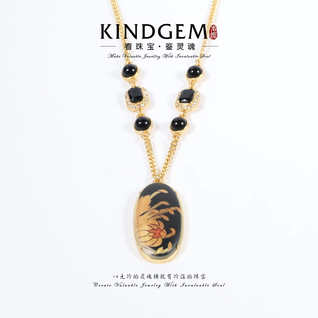 铜合金项链 KindGem时尚高级简约设计款项链（45+10cm）C-45901