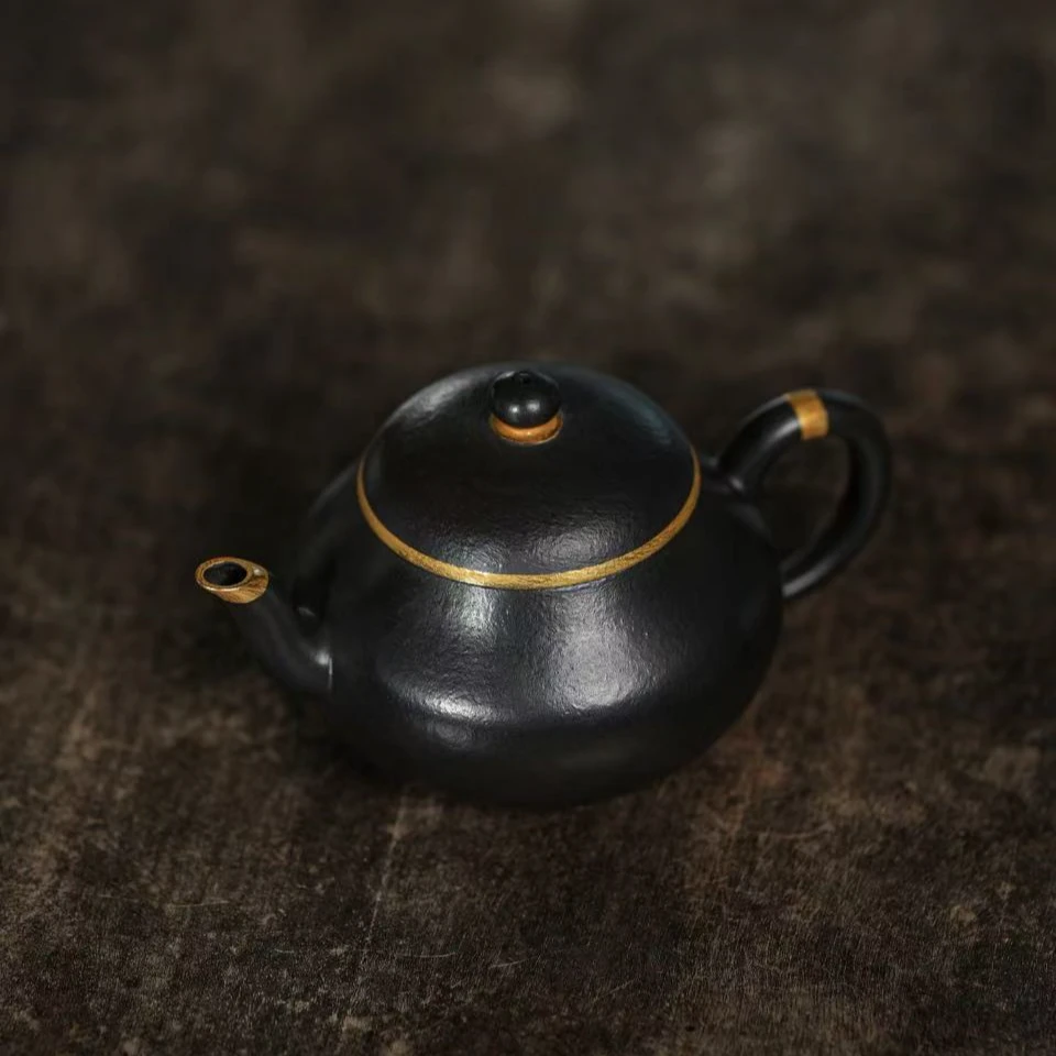 【有茶有院·矮梨紫砂壶】原矿朱泥焐灰  器形若梨 形制饱满 80ml