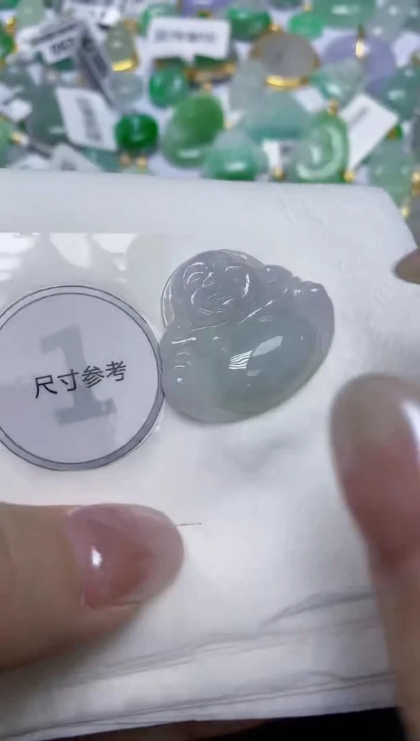 颈饰未镶嵌翡翠天然缅甸翡翠A货百元以上9元证书费自理