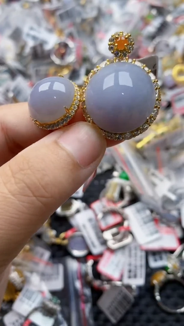 翡翠戒指银S925镶嵌7777---1