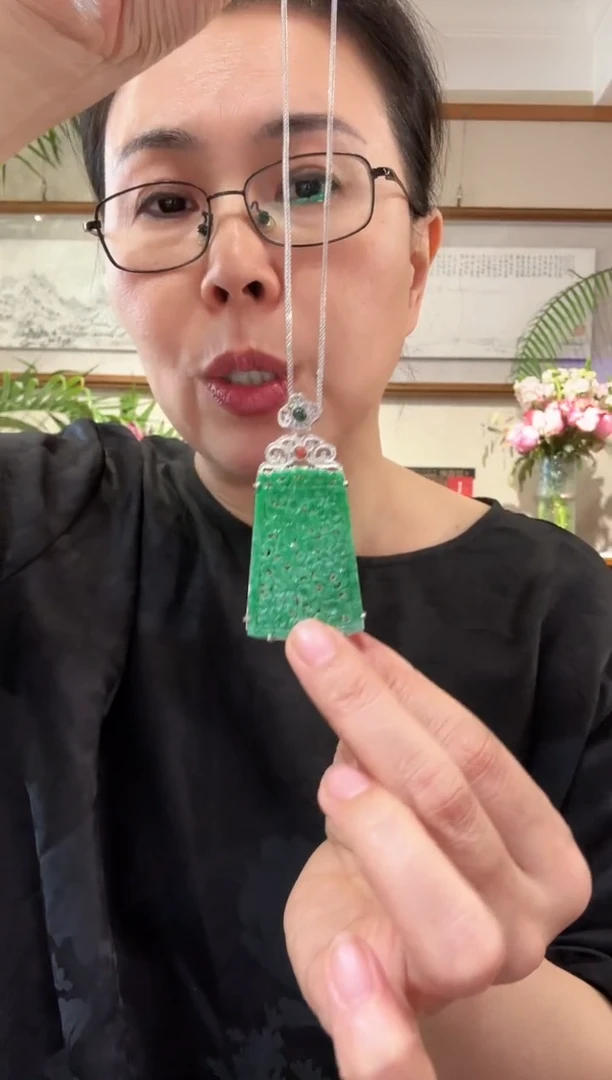 【闪购商品】翡翠颈饰银S925镶嵌国风