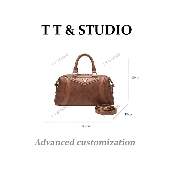 【TT Studio】RC-25614-棕色 RAIN.CUN时尚简约腋下斜跨轻奢女包