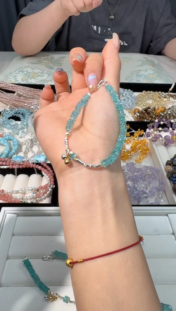 【闪购商品】透辉石手串银S925镶嵌A002透辉石盘珠设计款