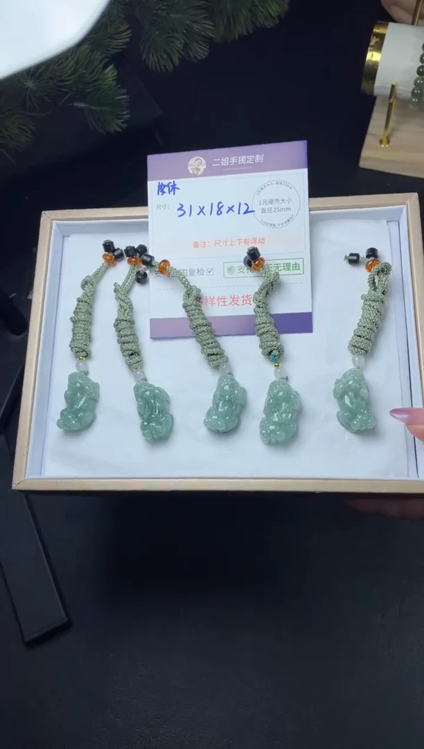 未镶嵌挂件翡翠满色貔貅FL50多样性发其一CP配绳