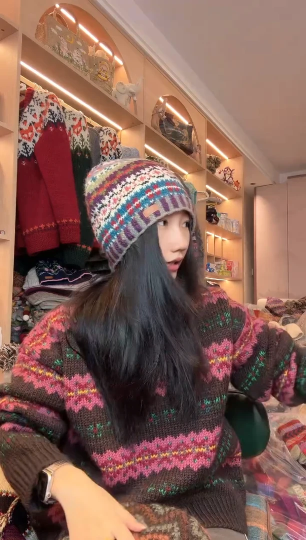 羊毛青花瓷冷帽