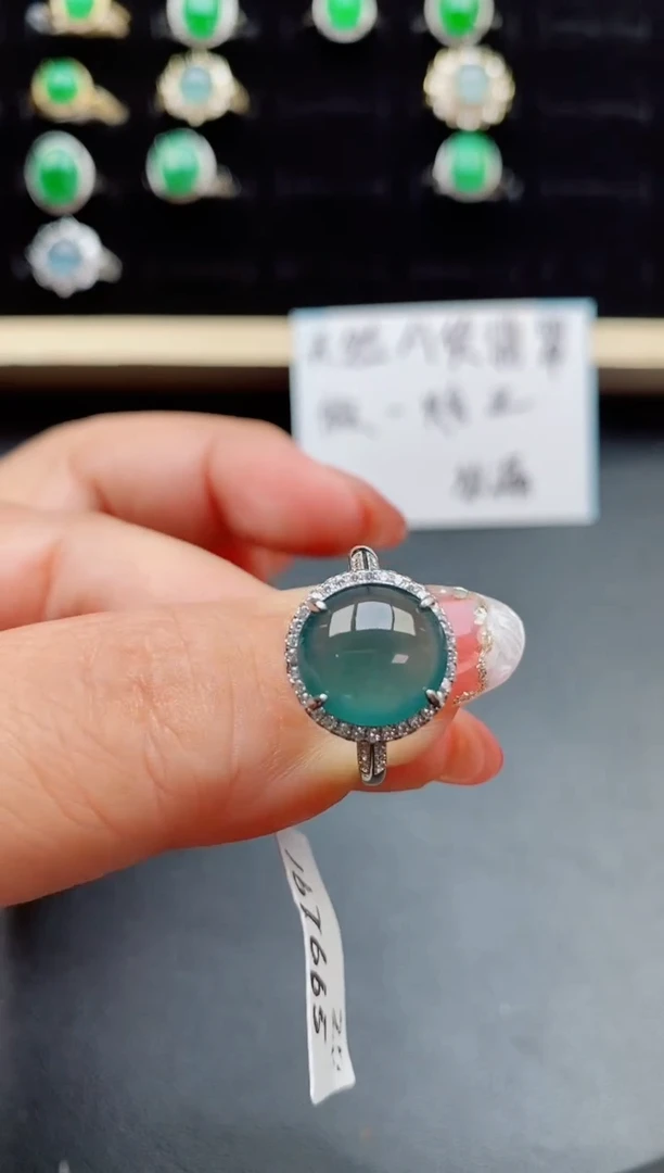 【闪购商品】翡翠戒指银S925镶嵌5000