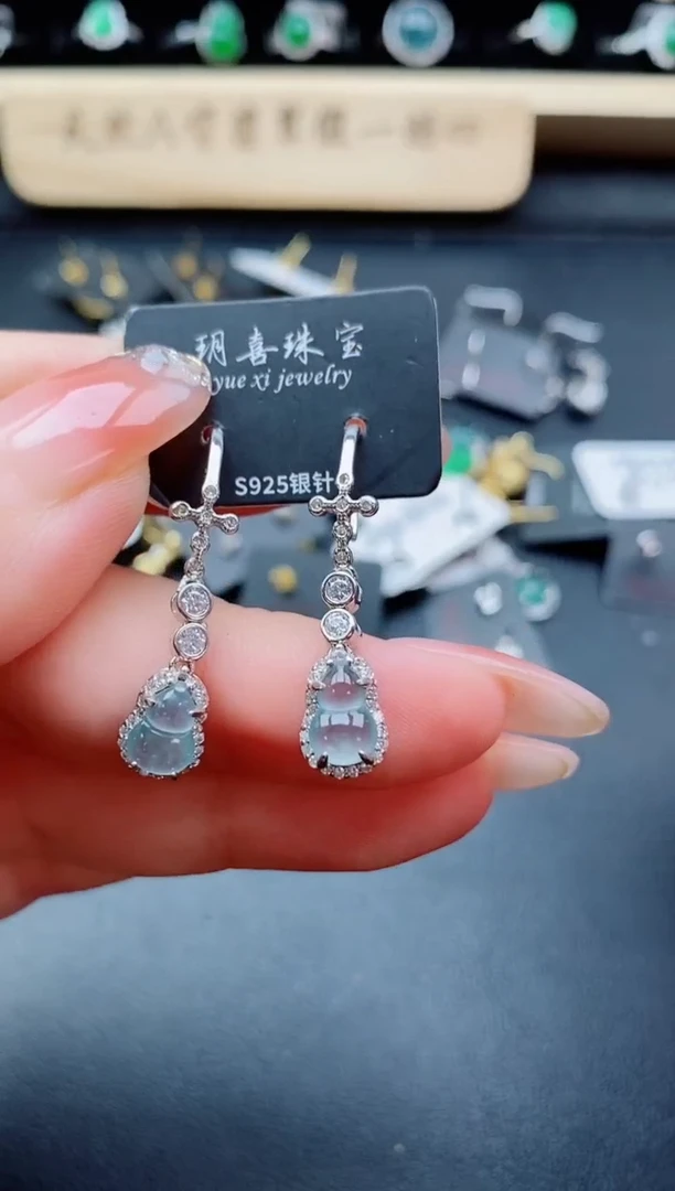 银S925镶嵌戒指翡翠1