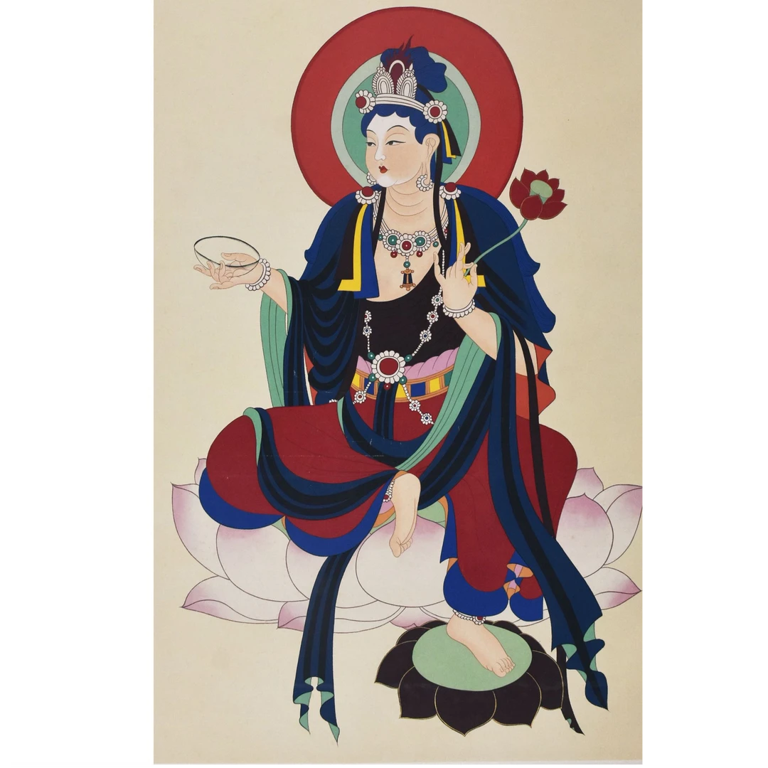 HM9150 莲花观音 130×65cm 纸本立轴 7.6平尺