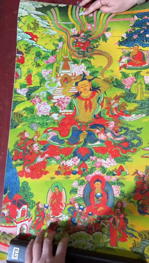 卷轴画龙妹的唐卡tk16