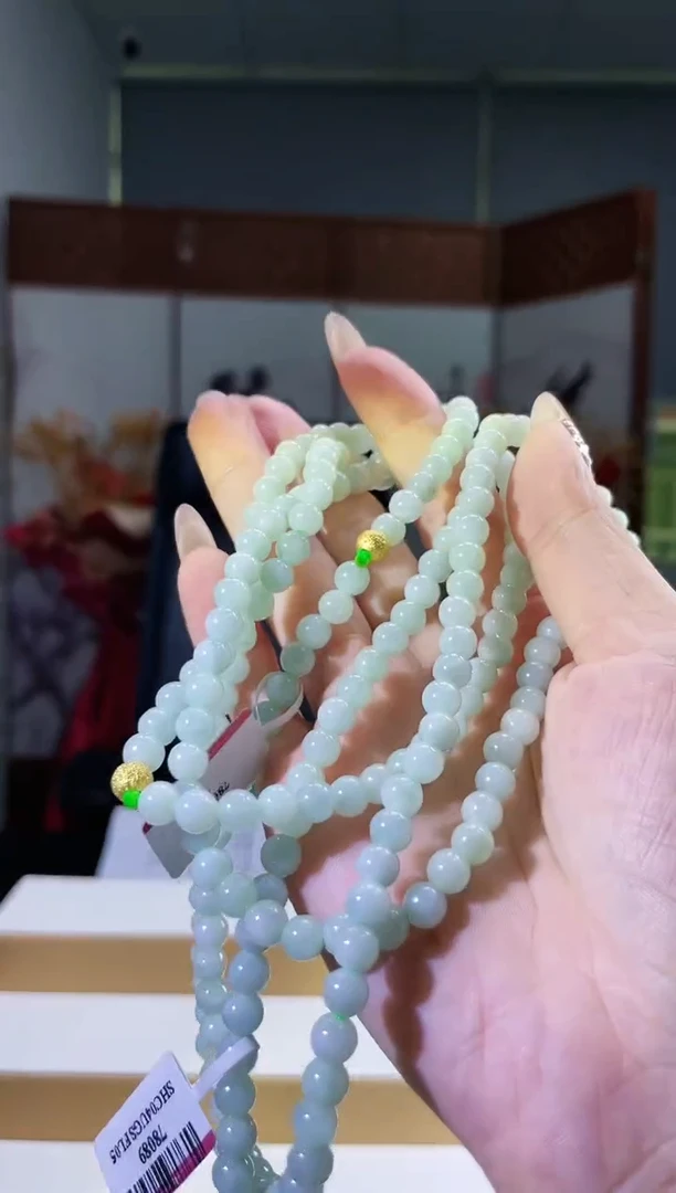 翡翠未镶嵌颈饰多样性发其一珠链35