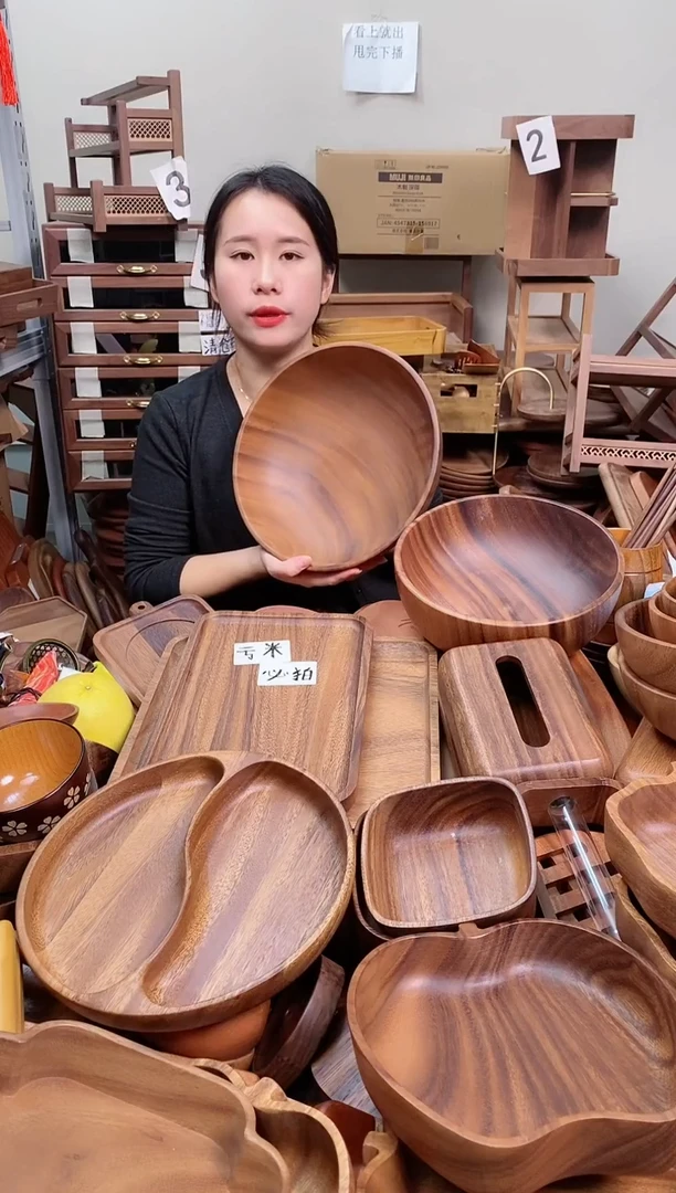 木 南美胡桃木大碗30*10cm