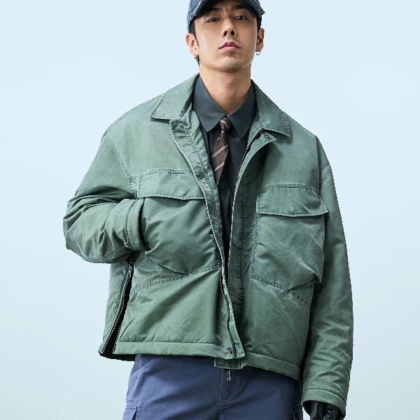 TANOXI M65 3M新雪丽棉 霜冻蜡染尼龙水洗棉服 做旧棉衣夹克外套